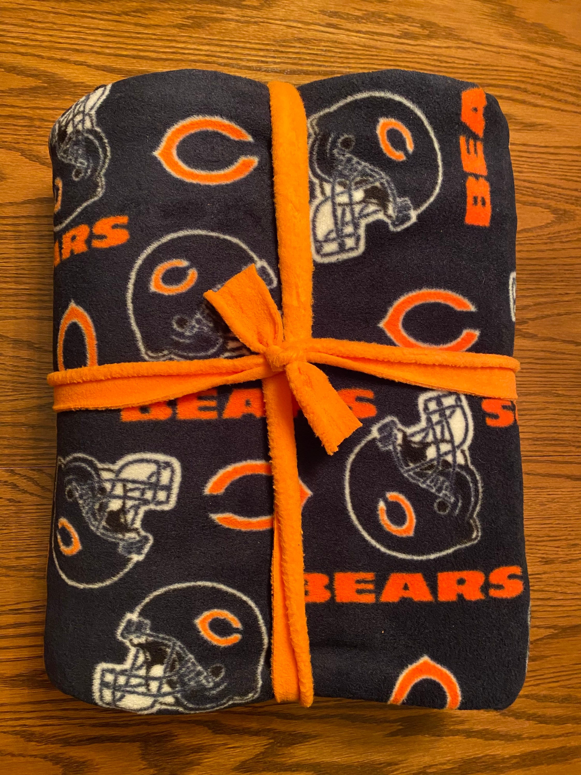 Chicago Bears Cozy Fleece Blanket Etsy