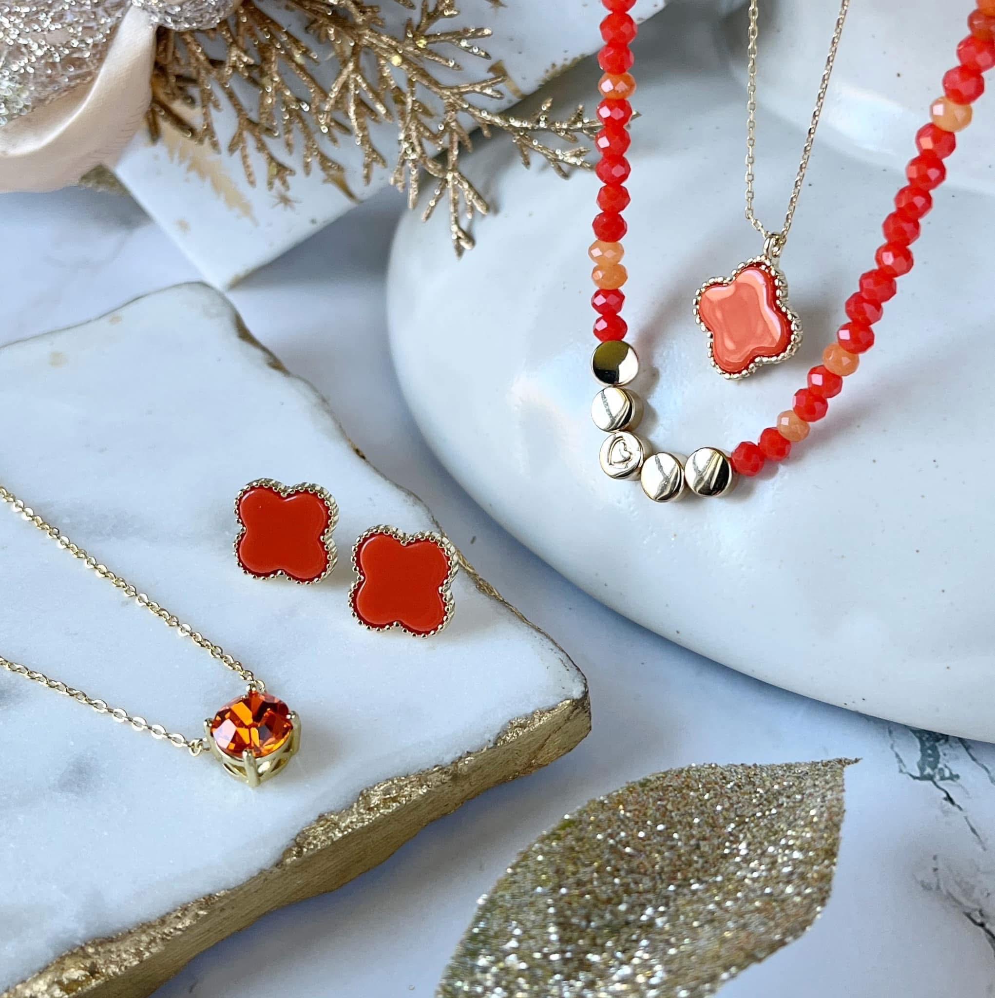 New in Box Retired Park Lane Orange and Gold Lana Earrings and