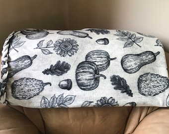 Fall Themed Chic Pumpkin and Gourd Anti-pill Fleece Blanket