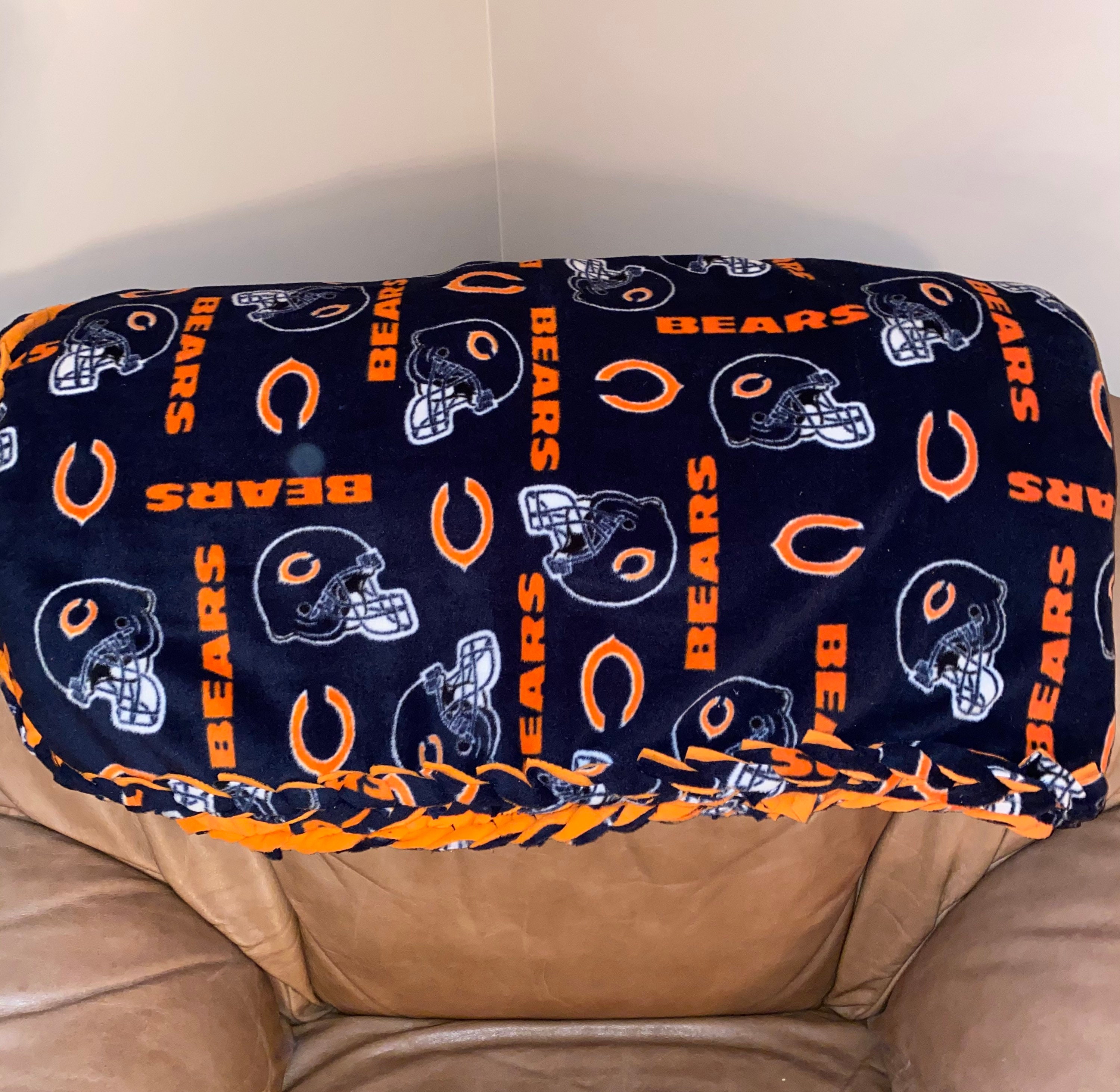 Chicago Bears Cozy Fleece Blanket Etsy
