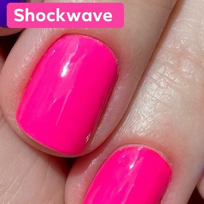 Shockwave Neon Pink Retired Color Street Nail Strip Set Etsy