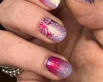 Wing Woman - Pink and Purple Ombre glitter Butterfly Color Street Retired Set