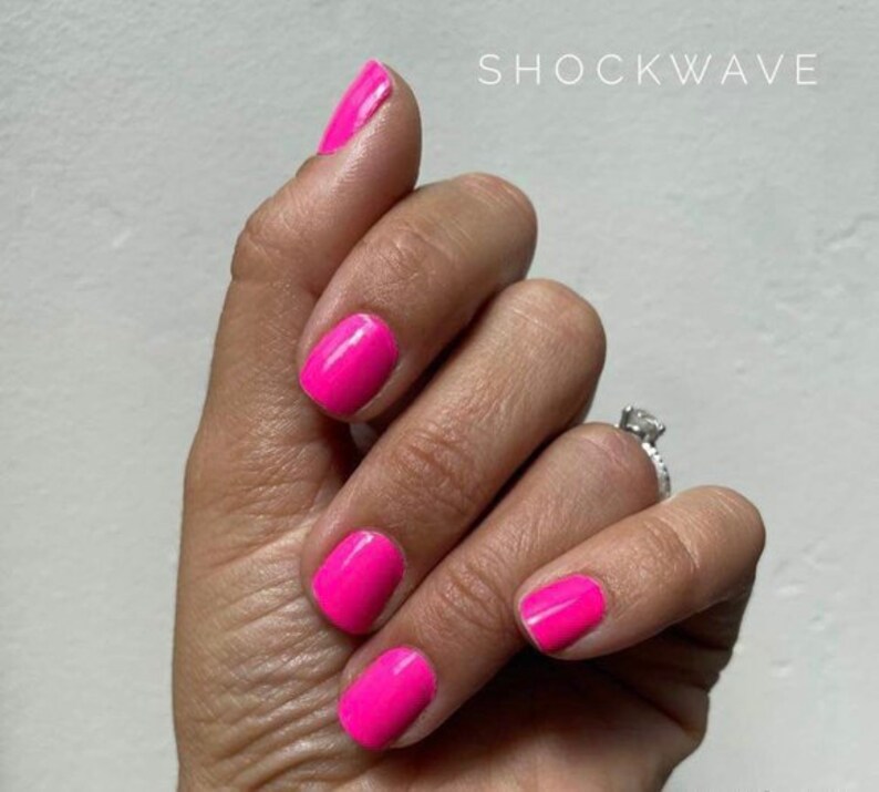 Shockwave Neon Pink Retired Color Street Nail Strip Set Etsy