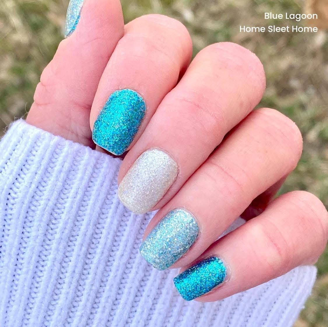 Frosted Nails with Sparkling Winter Glitter