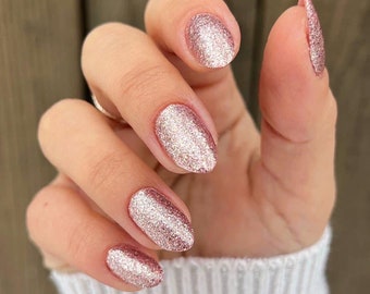 Limited Release Social Butterfly (rose gold with sparkles) Color Street Nail Polish Strips