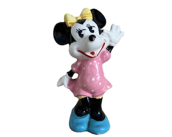 Vintage 1970s Minnie Mouse Figurine, Walt Disney Productions