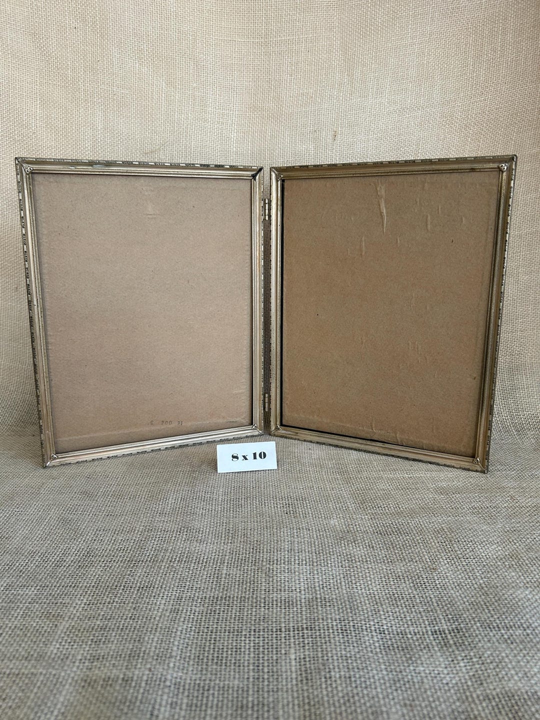 Vintage 8 X 10 Double Pale Gold Metal Picture Frame--art Deco 8x10 ...