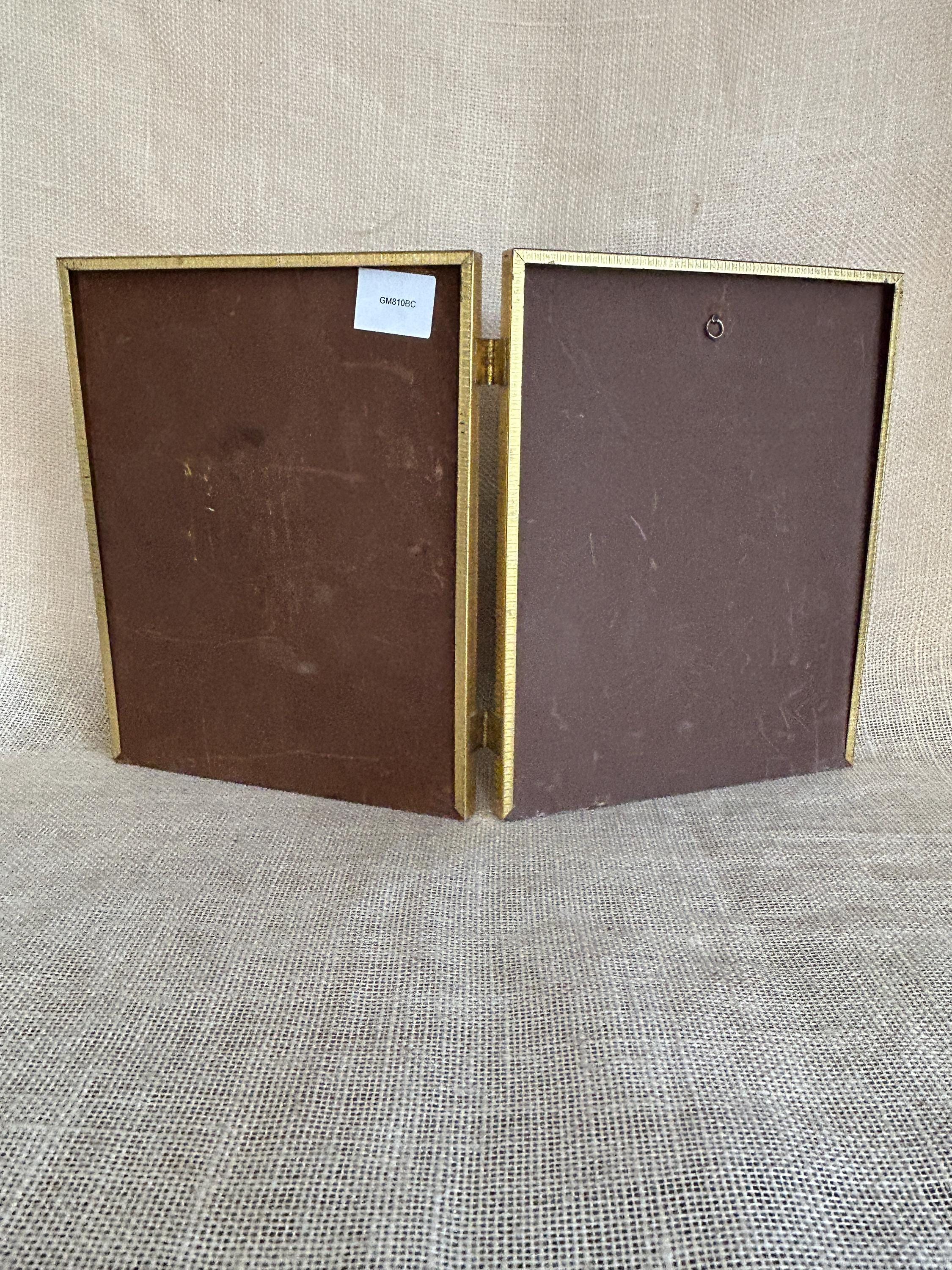 Vintage 8x10 Art Deco Gold Metal Double Picture Frame - Etsy