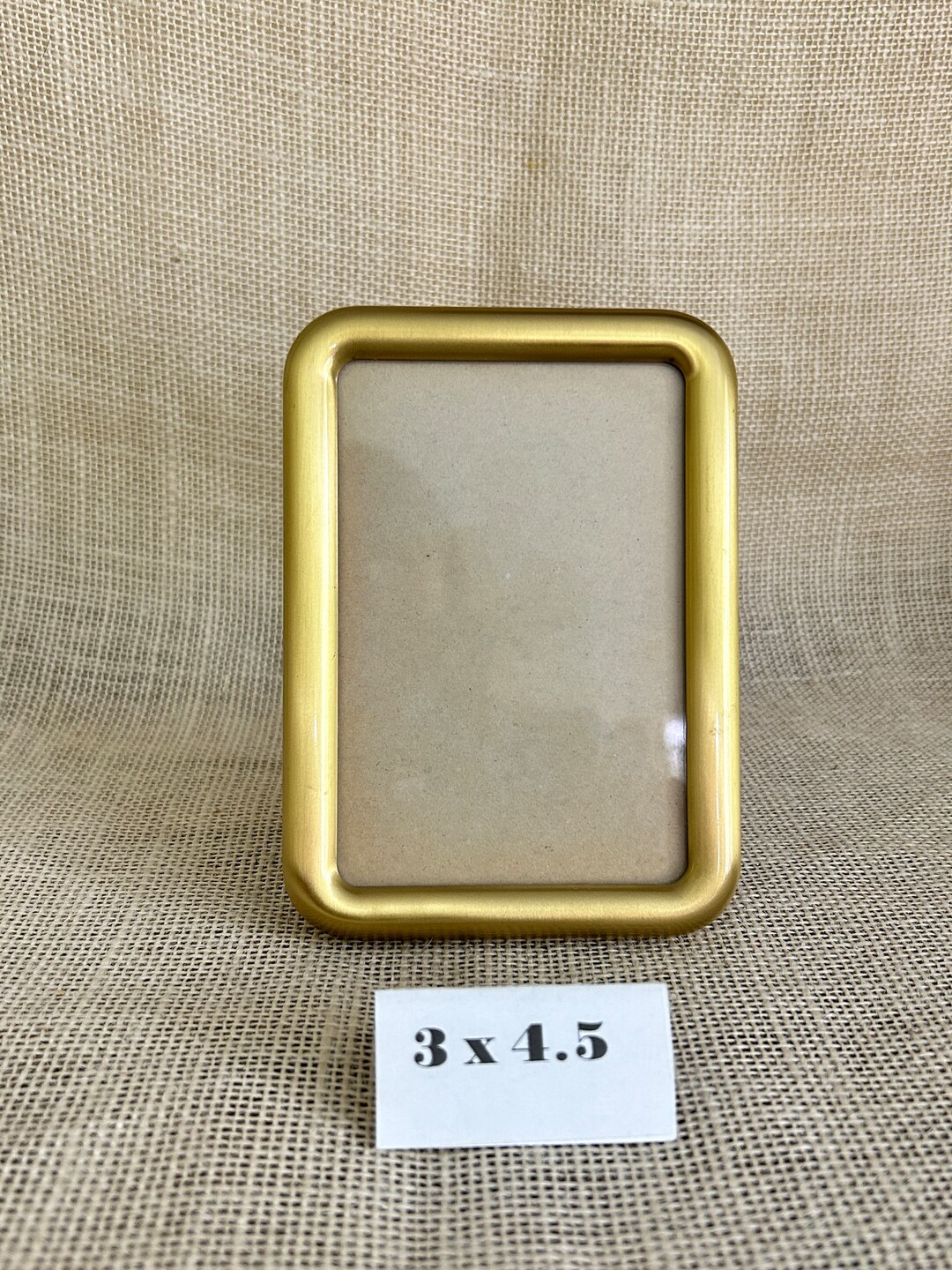 Vintage 3x4.5 Brushed Brass Picture Frame3 X 4.5 Satin Brass Etsy
