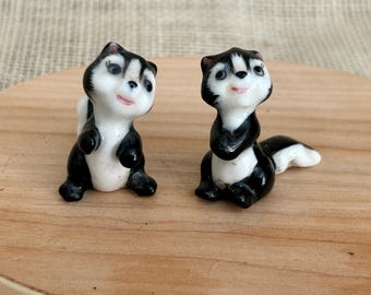 Kelvin Bone China Japan Two Miniature Skunk Figurines - Etsy