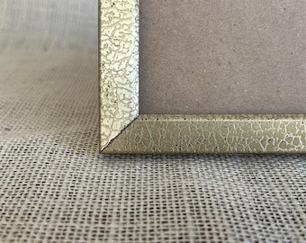 Vintage Textured Gold Metal Picture Frame, 5x7 Tabletop Display