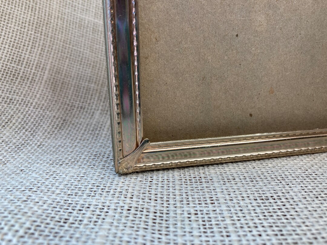 Vintage Double 5 X 7 Gold Picture Frametwo Hinged Gold Metal Frames5