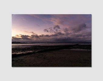 Limited Edition Landscape Photograph Giclée Art print, Beach wall decor blue hour seaside photo, Bangor Northern Ireland poster art