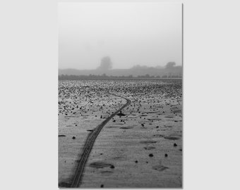 Limited Edition Landscape Photograph Giclée Art print, Misty Evening, Bangor Northern Ireland beach poster