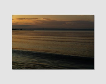 Limited Edition Landscape Photograph Giclée Art print - Ballyholme Minimal Sunset 2, Bangor Northern Ireland