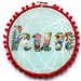 Hun Embroidered Hoop Art // Floral // Typography // Wall Art // 7 Inch