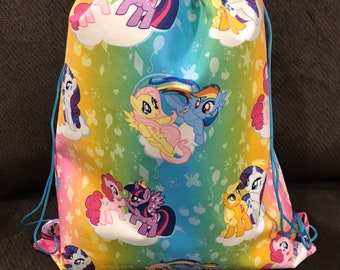 HORSE /& WESTERN KIDS GIRLS CHILDRENS MY LITTLE PONY DRAWSTRING BACKPACK PINK c