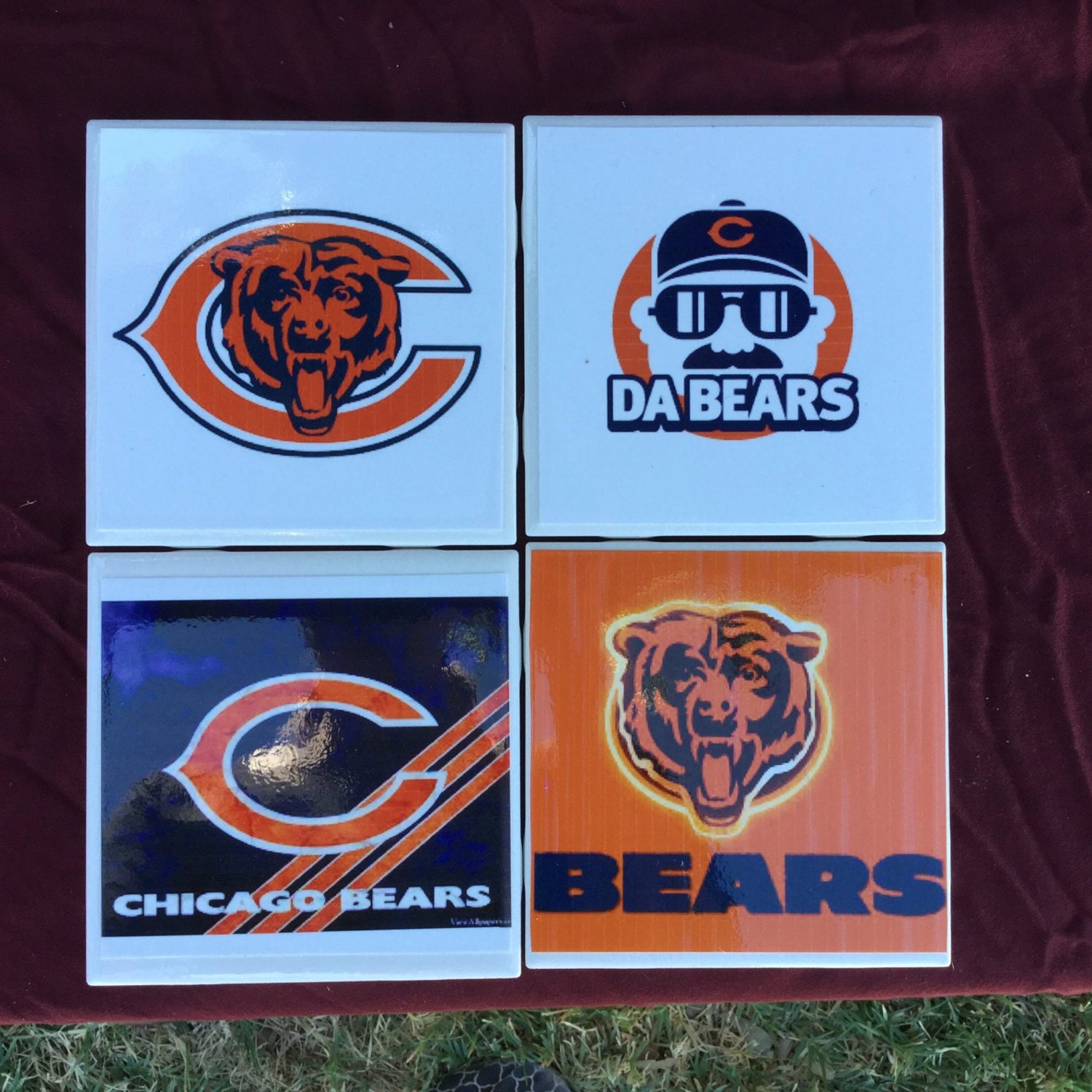 Chicago Bears Coasters Etsy