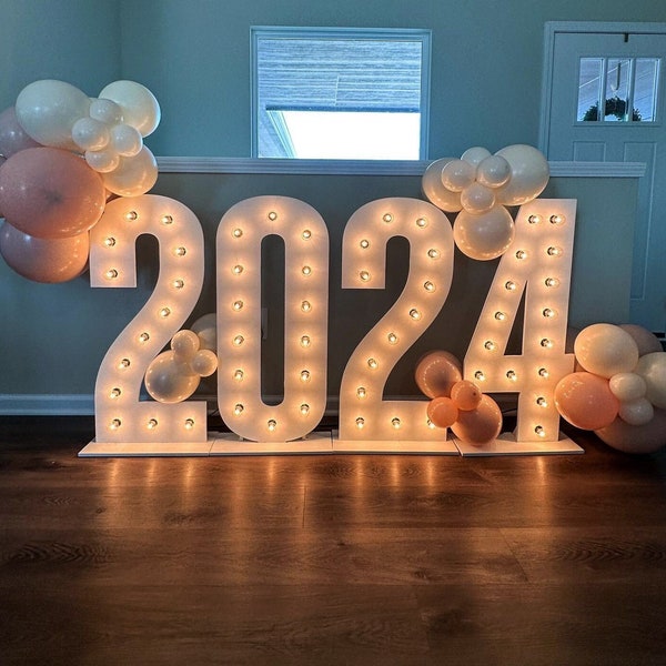 Professional Light Up Flat Wooden Marquee Letters and Numbers | Signage for Events| Easy Transport & Setup | Custom Marquee Signs