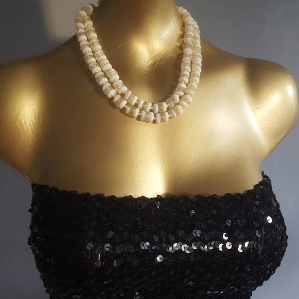 Fantastic 1960s perspex beaded necklace