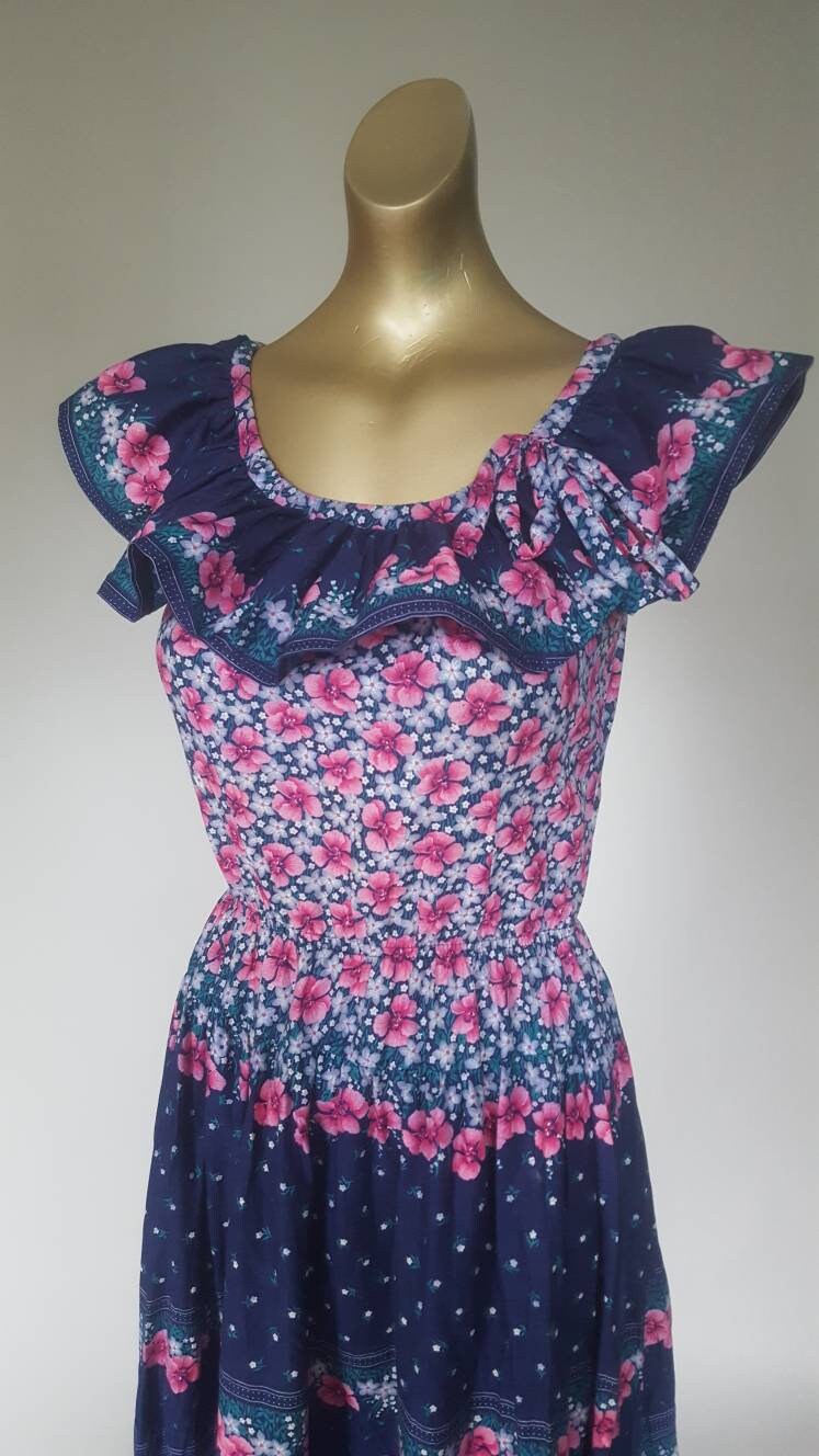 Image of Amazing S Bardot Ruffle Frill Peasant Maxi Dress