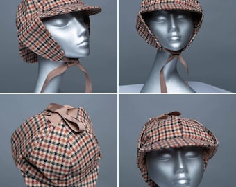 Cet exceptionnel chapeau de campagne en laine pour traqueur de cerfs Sherlock Holmes est un véritable délice en tweed de la maison de design historique Barbour.