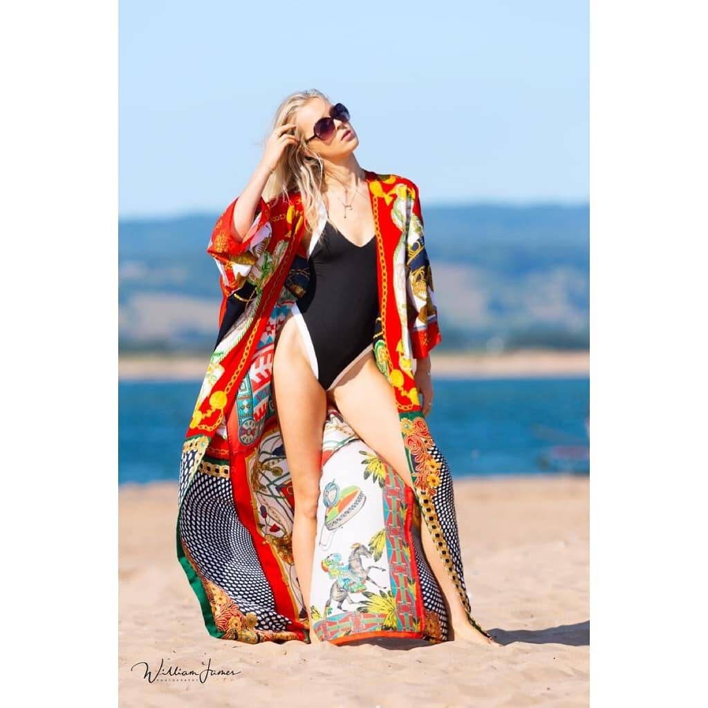 Image of Stunning Kimono Style Silky Robes Made From Vintage Scarves