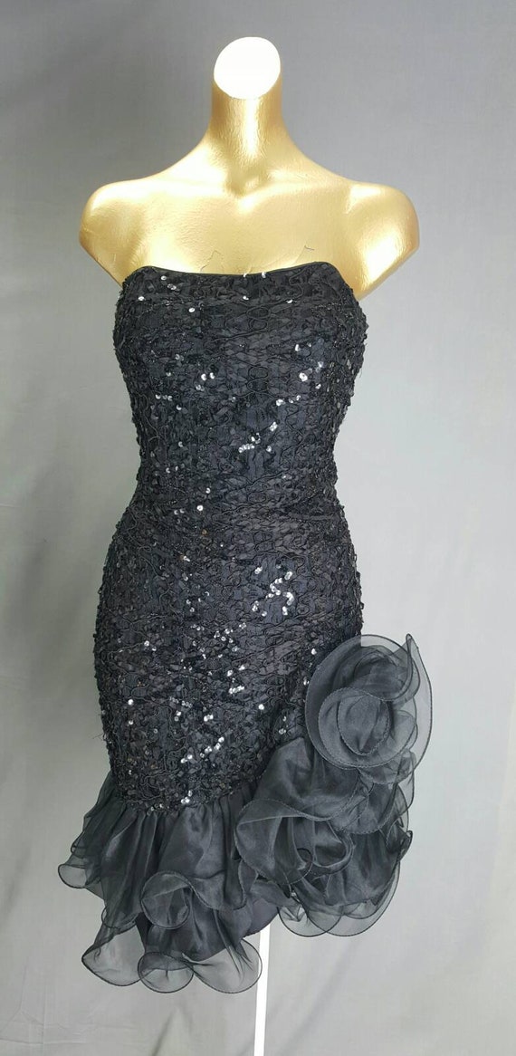 80s strapless dress