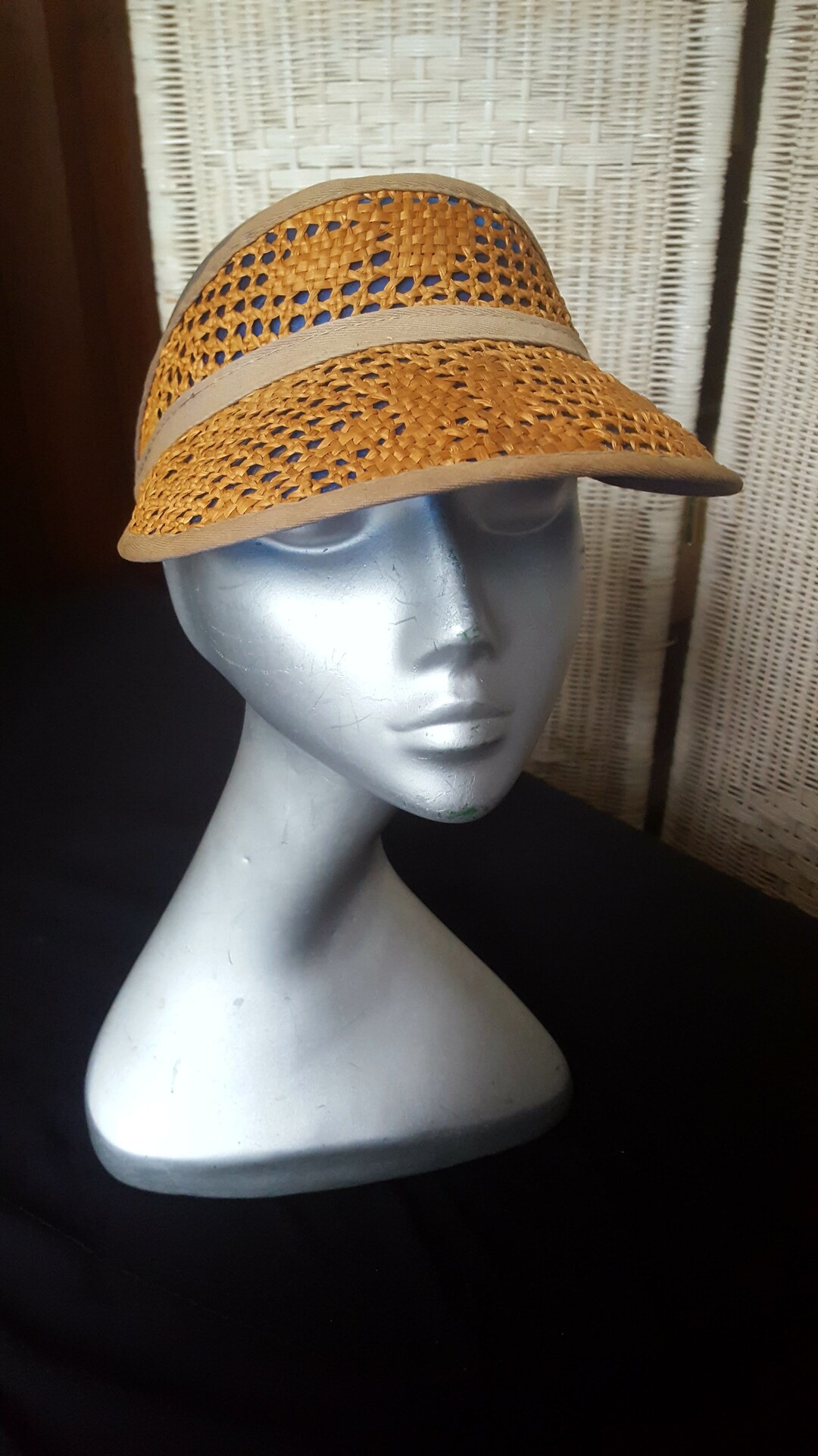 Stunning Authentic Vintage Straw Rafia Weave 1970s Multi Fit Tennis ...