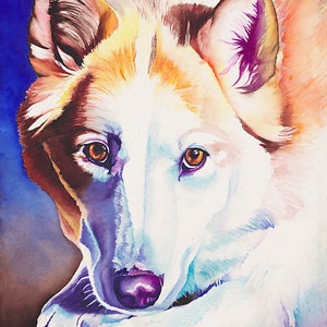 Dog Coyote Art &quot;Wylie&quot; - Signed Giclee Reproduction Print Watercolor Painting Artwork Wall Decor Gift Sinclair Stratton