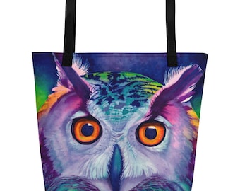 Owl "Hoot" Beach Tote Bag
