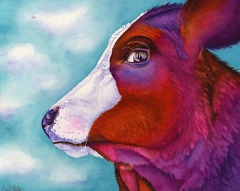 Cow Art "Trudy" - Firmado Giclee Reproducción Impresión Acuarela Pintura Vida Silvestre Obra de Arte Decoración de pared Regalo Sinclair Stratton
