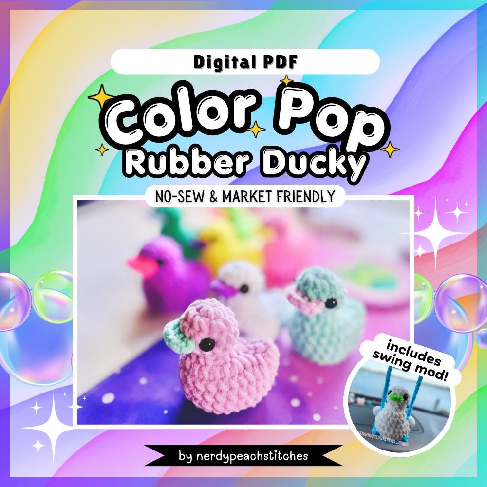 32 Rubber Duck Crochet Patterns for Quirky Handmade Gifts and Cute Decor 21 Color Pop Rubber Duck Crochet