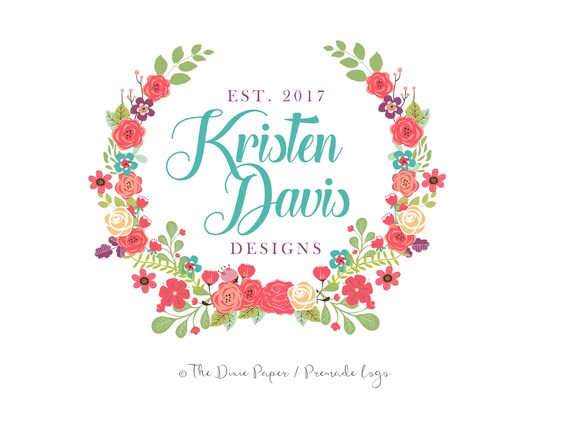 Premade Logo Design Circle Logo Business Logo Custom Etsy