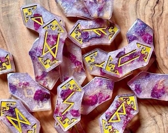 Freyja Rose Runes Elder Futhark | Flower Petals, Seeress, Goddess, Vanir, Freya