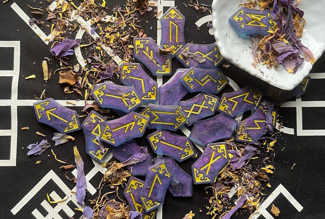 Wall Runes Blue Egyptian Blue Lotus Runes - Etsy