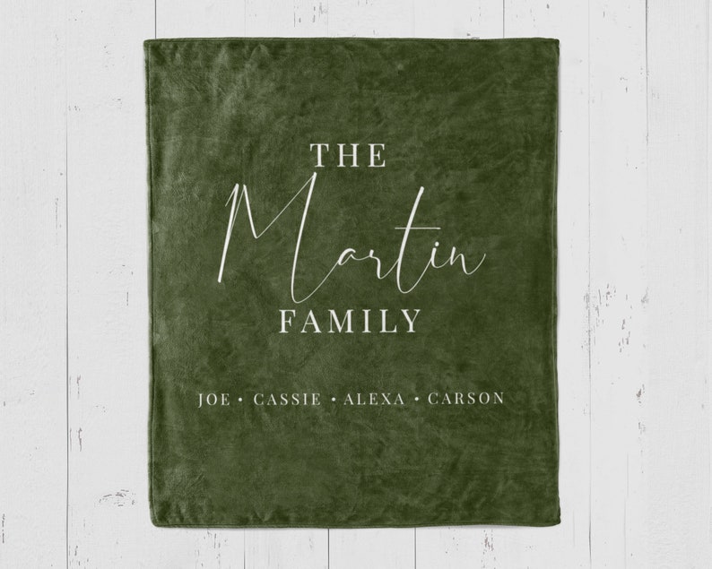 Personalized Blanket Last Name Custom Family Blanket With Etsy