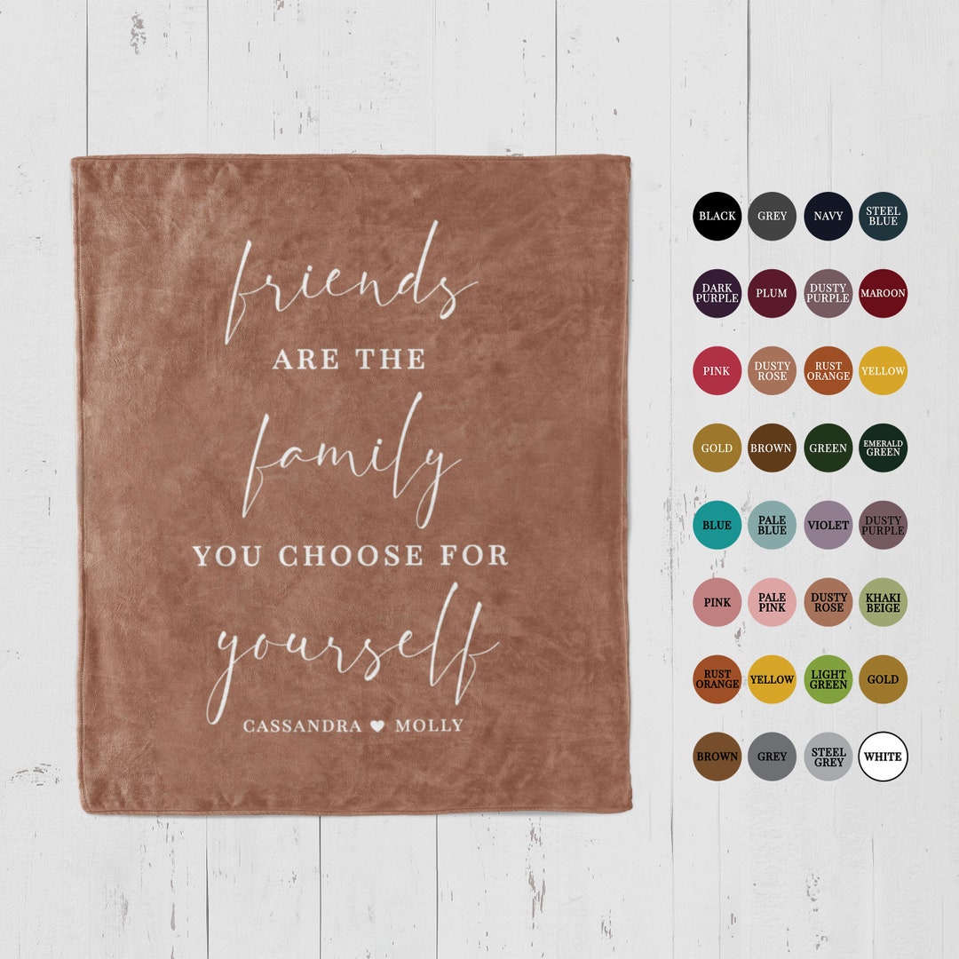 Custom Friend Blanket Gift, Personalized Friendship Throw Blanket