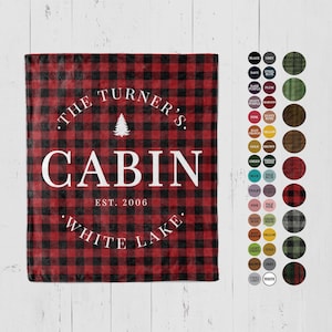 Personalized Cabin Blankets Etsy