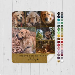 Manta personalizada con collage de fotos de mascotas: regalo conmemorativo personalizado para perros y gatos