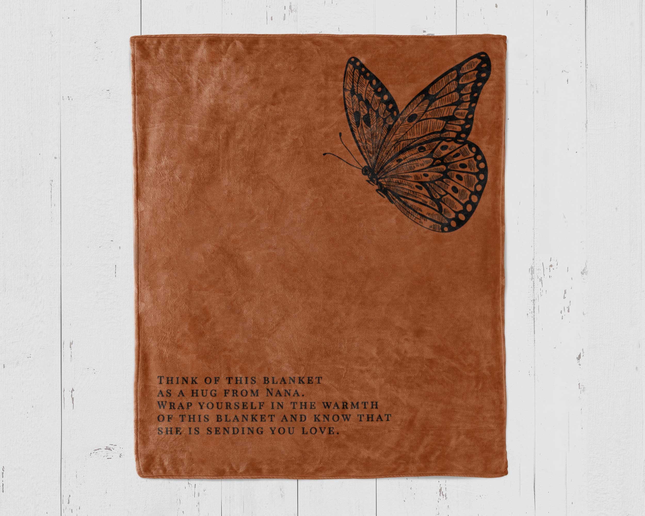 thumbnail image 2 of Custom Photo Night Butterfly When You Miss Me - Personalized Blanket - Memorial Gift For Family Members Designed By Esmeralda Good-Night 2 of 12