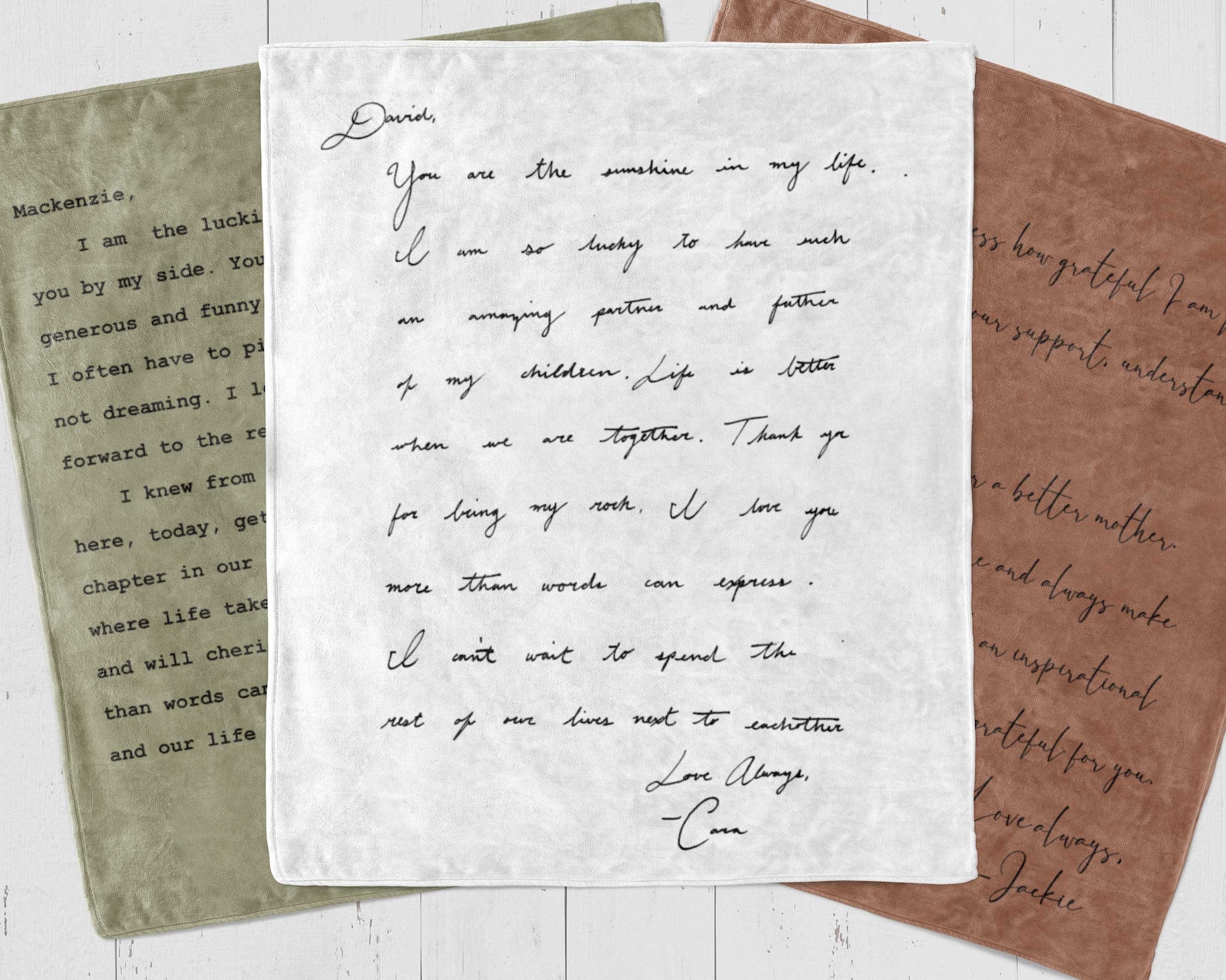 Handwriting Blanket Personalized Custom Love Letter Blanket Etsy