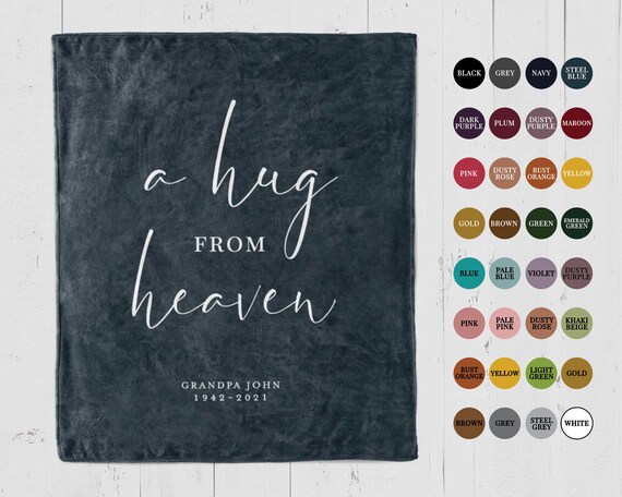 Personalized Memorial Throw Blanket A Hug From Heaven - Etsy UK