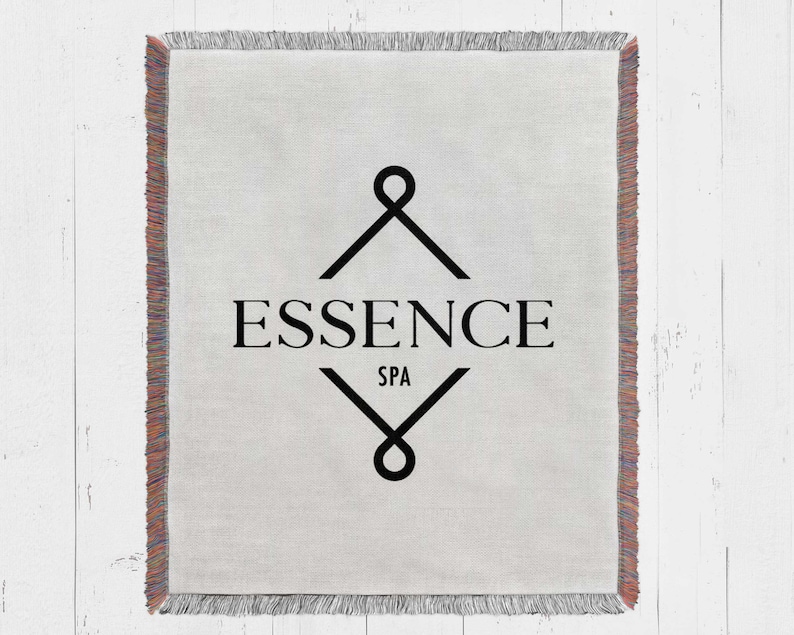 Custom Logo Blanket personalized with text, woven throw corporate gift for employee retirement or promotion