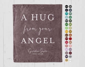 Personalisierte Trauerdecke: Trauerandenken, personalisierter Engel Beileid für den Verlust