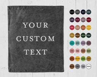 Custom text Blanket, personalized blanket for adults, custom fleece throw, customize blanket gift, home decor, birthday gift for mom