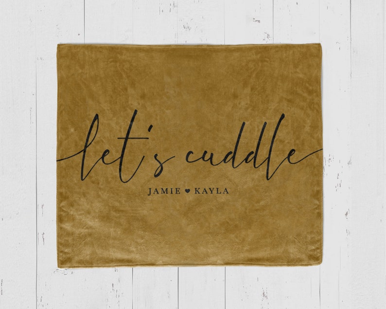 Lets Cuddle throw blanket Custom with couple names