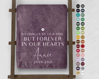 Personalized Pet Memorial Blanket: Custom Dog Cat Loss Gift
