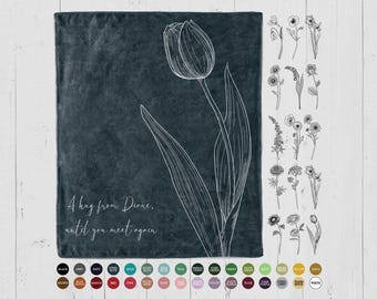 Personalisierte Trauerdecke: Individueller Blumenwurf, Trauergeschenk, Trauer