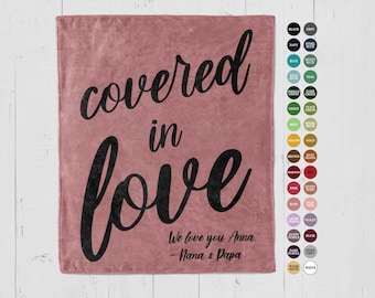 Personalized Love Blanket: Comfort Encouragement Get Well Soon Gift for Cancer Chemo Support, Sending Love